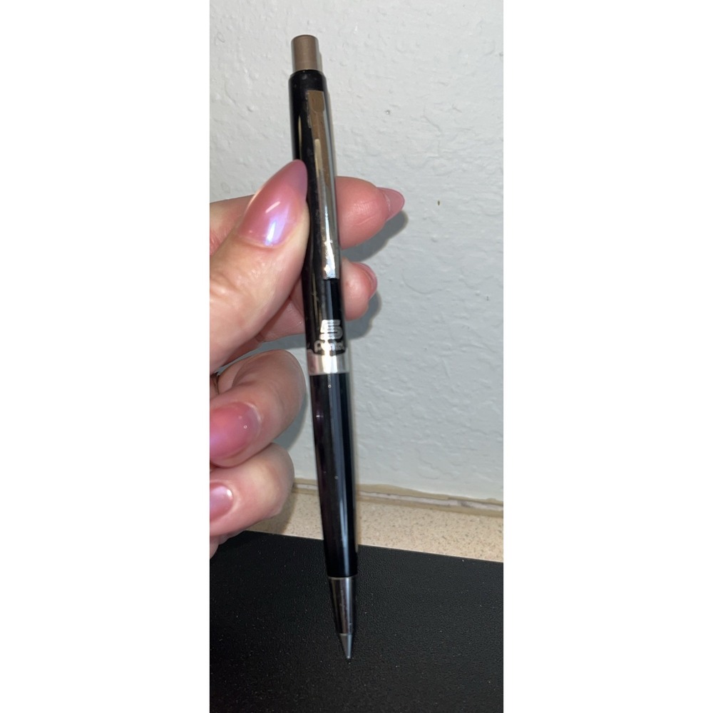Vintage Pentel 5 Mechanical Pencil Black Chrome Silver Japan Eraser